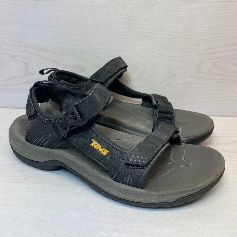 Teva Mens 11 Tanza Sandals Sport Hiking Black Grey 1006912 Outdoor Walking